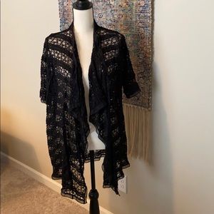 Black lace kimono